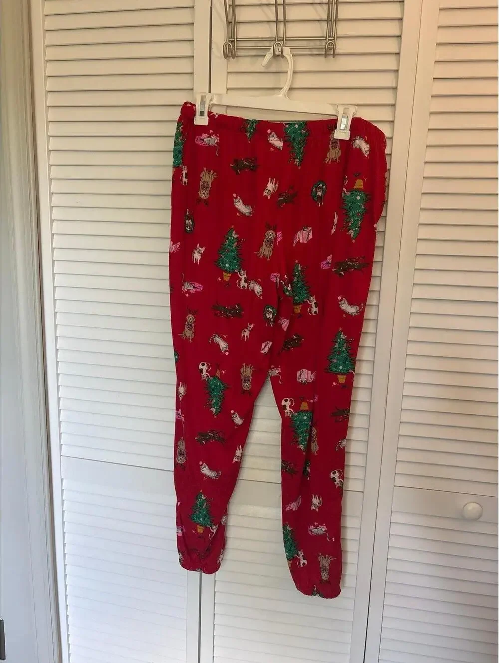 Joyspun Christmas Holiday red pajama pants Lg